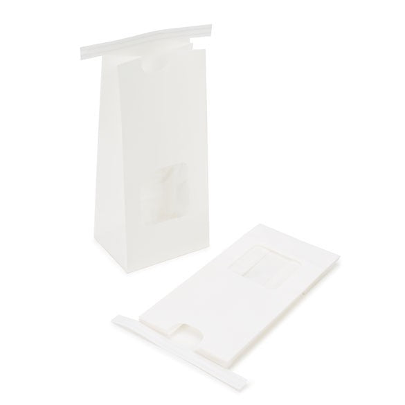Kraftpåsar Vit med stängning 8,6x6,4x19,7cm (100 st) [TTW1W]
