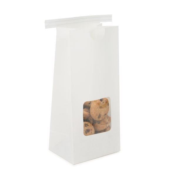 Kraftpåsar Vit med stängning 8,6x6,4x19,7cm (100 st) [TTW1W]