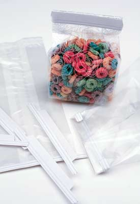 Säcktråd remsor Klibbig för 10cm breda påsar (1000 st) [TTA4WH]