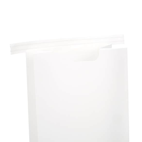 Kraftpåsar Vit med stängning 10,8x6,4x26,7cm (100 st) [TTW2W]