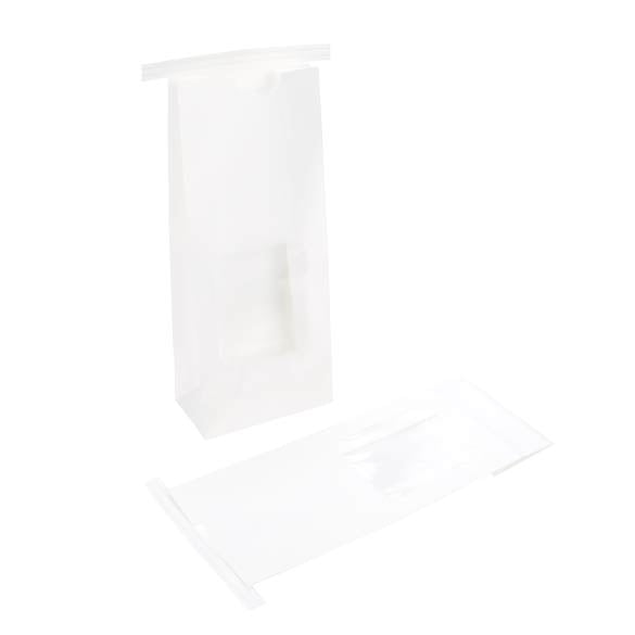 Kraftpåsar Vit med stängning 10,8x6,4x26,7cm (100 st) [TTW2W]