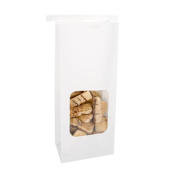Kraftpåsar Vit med stängning 10,8x6,4x26,7cm (100 st) [TTW2W]