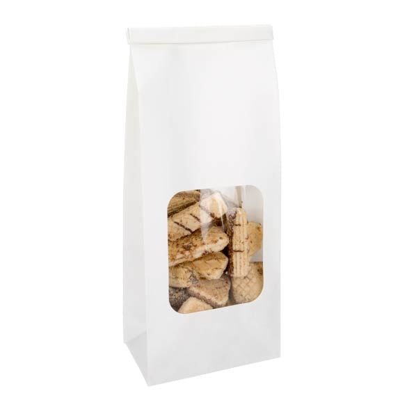 Kraftpåsar Vit med stängning 10,8x6,4x26,7cm (100 st) [TTW2W]