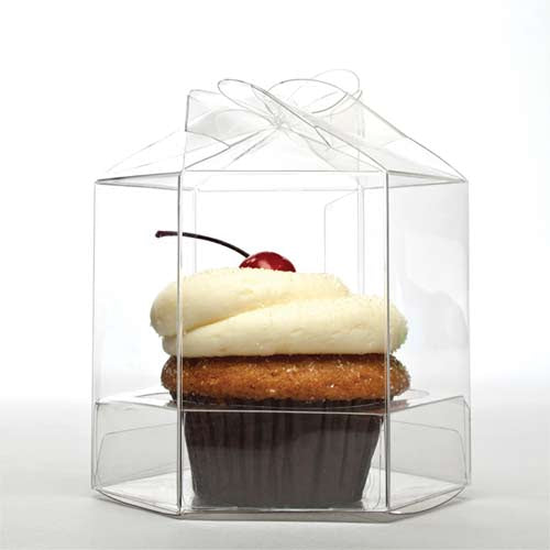 Cupcakeboxar för singlar 8,9x8,9x9,5 cm (100 st) [CBS238]