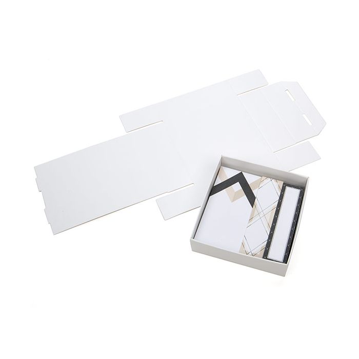 Matte White Paper Box Bottom 8 x 2,5 x 8,5 cm (25 st) [WH356]