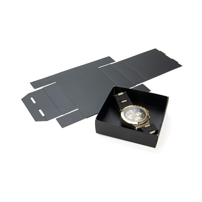 Svarta Kraft-presentlådor botten 7,9x2,5x8,3 cm (25 st) [BK356]