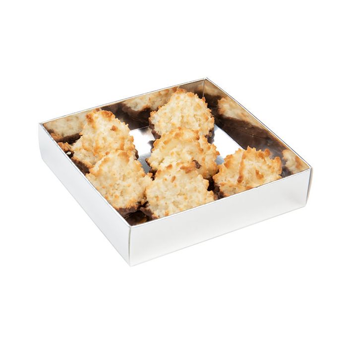 Shimmer Silver Paper Box Bottom 10,5 x 2,5 x 11 cm (25 st) [SS99]