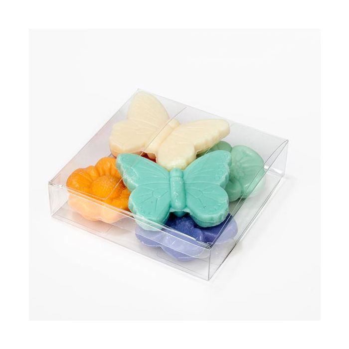 Plastlådor 10,2x10,2x2,5cm Kristallklart (50 st) [VB301]