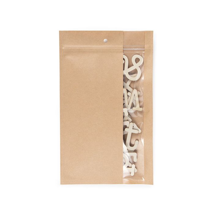 Blixtlåspåsar Kraft med vertikalt fönster15,2x23,5 cm (100 st) [HZBV7K]