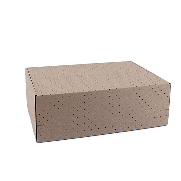 Fraktlådor Dots 33x25x8cm Brun (50 st) [FP-VPD063]