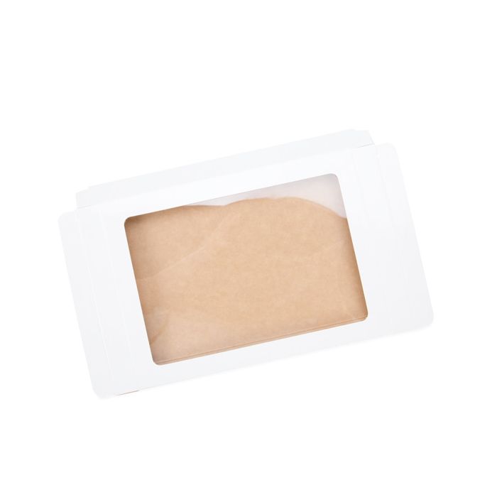 Papperslådor glansig Vit 12,5x1,5x16,8cm med Fönster (25 st) [WGWG2]