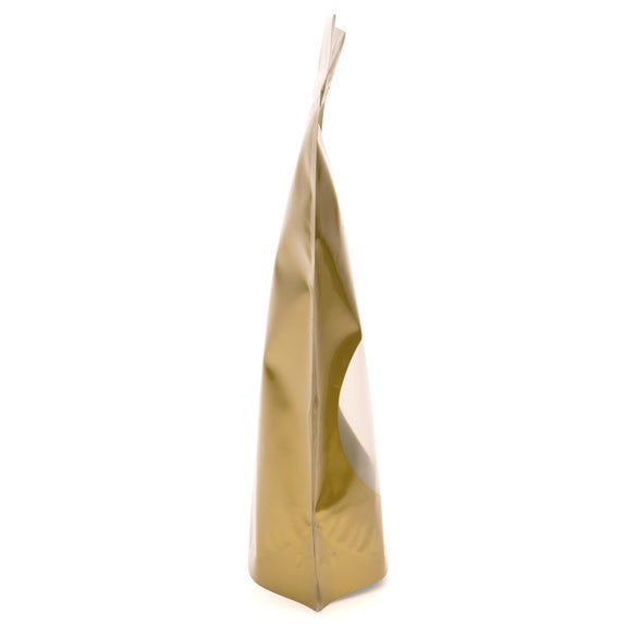 Stå upp påsar Guld med oval Fönster 21x9x29cm | 510 gram (100 st) [ZBGO5G]