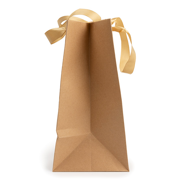 Presentpåsar Kraft med Fönster 17,8x12,7x24,9cm (10 st) [GMBW2K]
