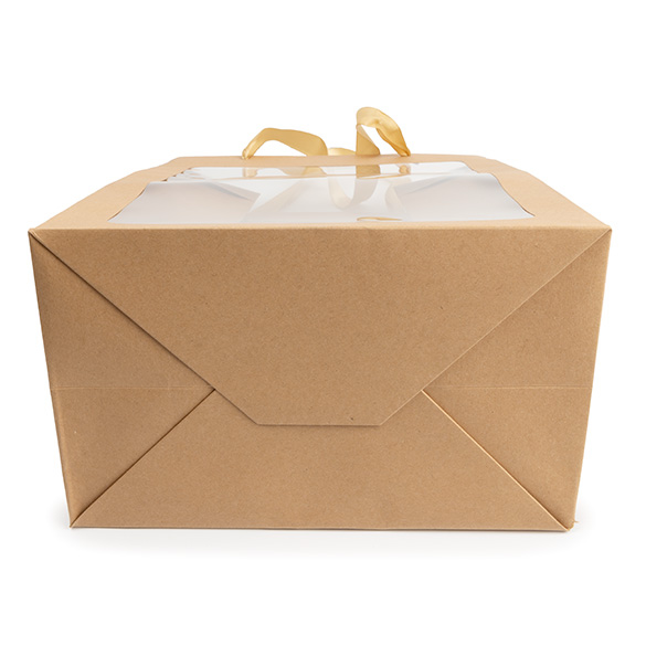 Presentpåsar Kraft med Fönster 24,9x15,2x35,1cm (10 st) [GMBW3K]