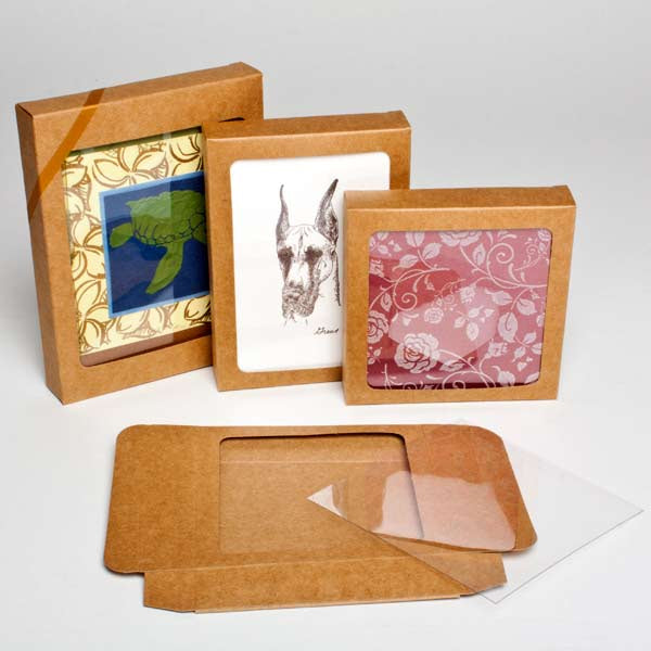 Papperslådor 11,4x2,2x14,9cm snitt Fönster (25 st) [WKR247]