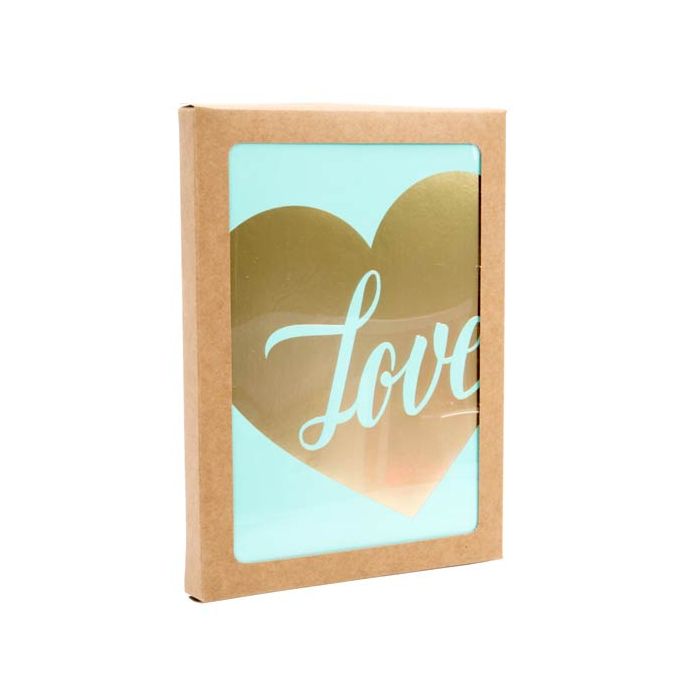 Kraftpapperslådor med fönster 15.3x1.6x21.5cm (25 st) [WKRGA5]