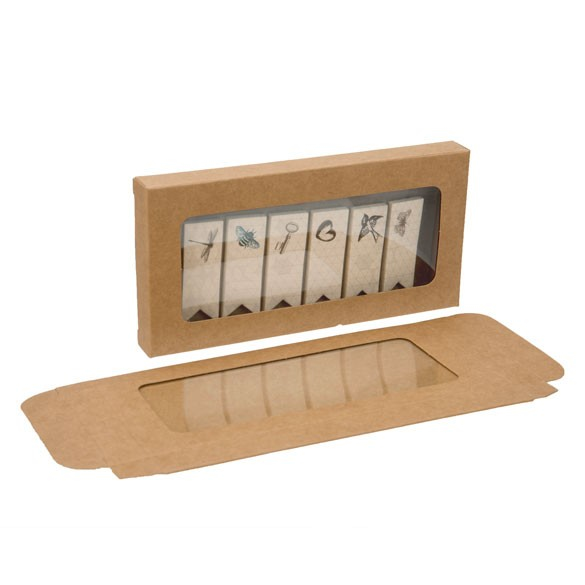 Papperslådor med Fönster 7x1,4x13,8cm (25 st) [WKRG273]