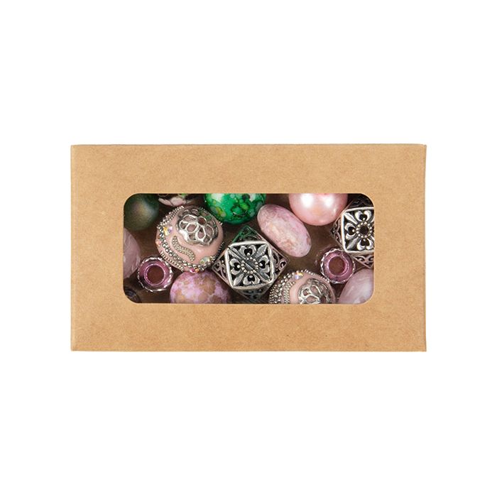 Lådor Kraft med fönster 5,4x1,3x9,2 cm (25 st) [WKRG288]