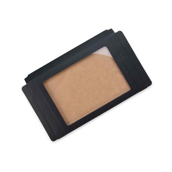 Papperslådor Matt Svart 13,7x1,5x18,7cm med Fönster (25 st) [WMBG1]