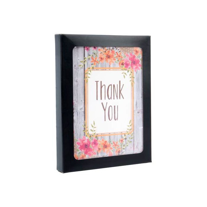 Papperslådor Matt Svart 11,5x1,5x15cm med Fönster (25 st) [WMBG3]