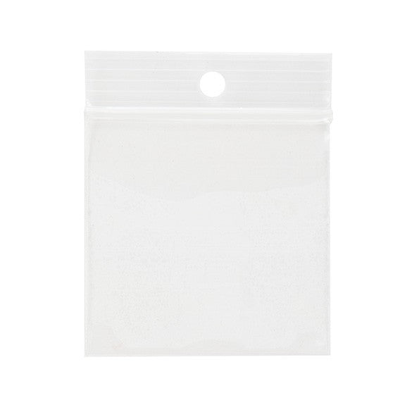 Zippåsar med häng hål 5x5cm Kristallklart PP 75 mikron (100 st) [Z3R22]