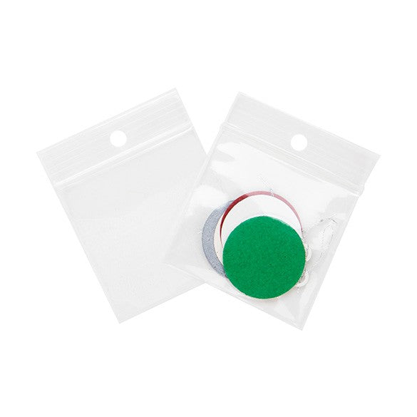 Zippåsar med häng hål 5x5cm Kristallklart PP 75 mikron (100 st) [Z3R22]