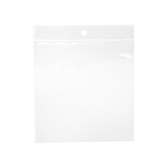 Zippåsar med häng hål 10x10cm Kristallklart PP 75 mikron (100 st) [Z3R44]