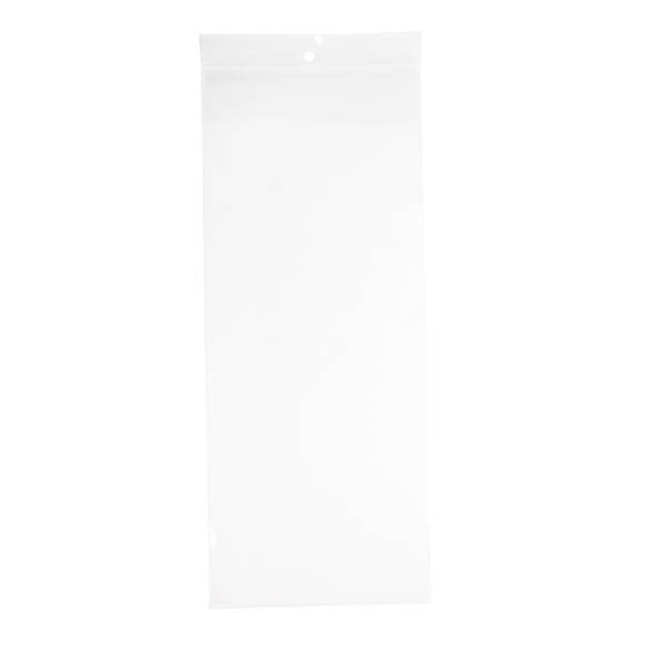 Zippåsar med häng hål 12,5x30,5cm Kristallklart PP 75 mikron (100 st) [Z3R512]
