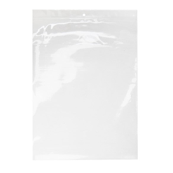 Zippåsar med häng hål 23x30,5cm Kristallklart PP 75 mikron (100 st) [Z3R912]