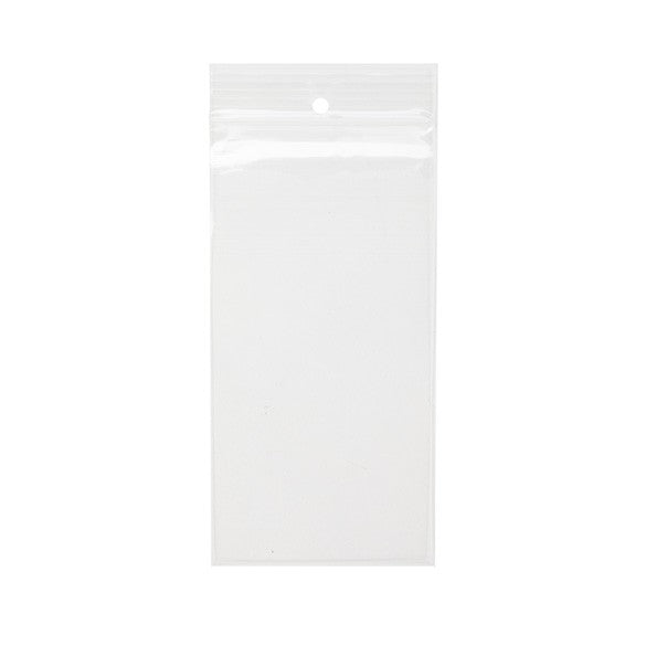 Zippåsar med häng hål 7,5x15cm Kristallklart PP 100 mikron (100 st) [Z4R36]