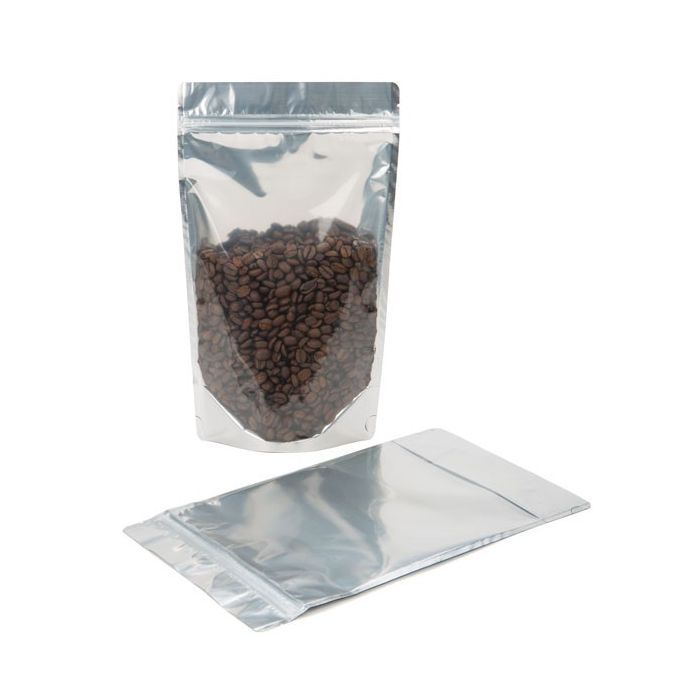 Stå upp påsar Transparent/Svart 10,2x6x15,2cm | 57 gram (100 st) [ZBGB2]