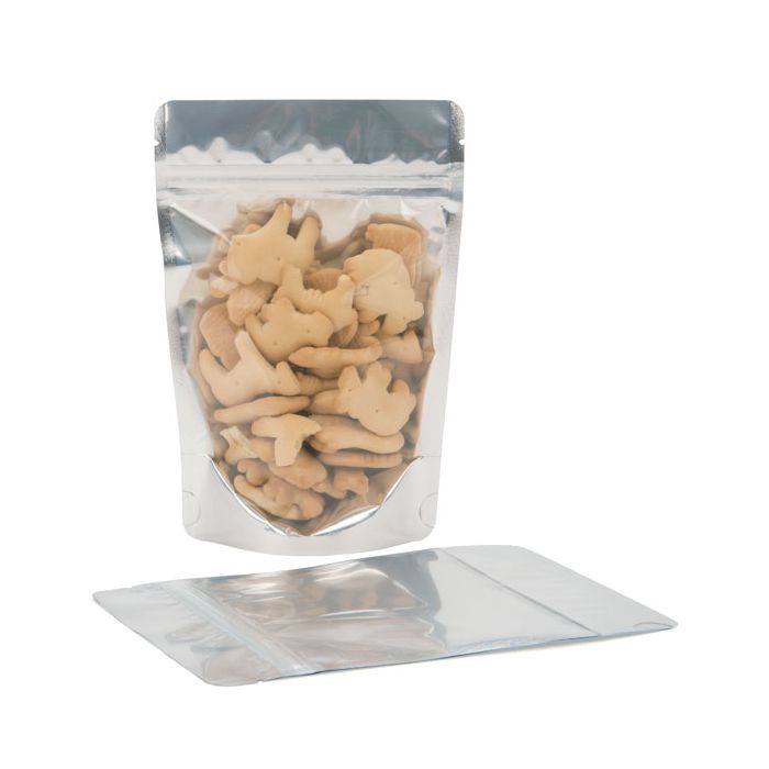 Stå upp påsar Transparent/Svart 13x8x20,5cm | 113 gram (100 st) [ZBGB3]