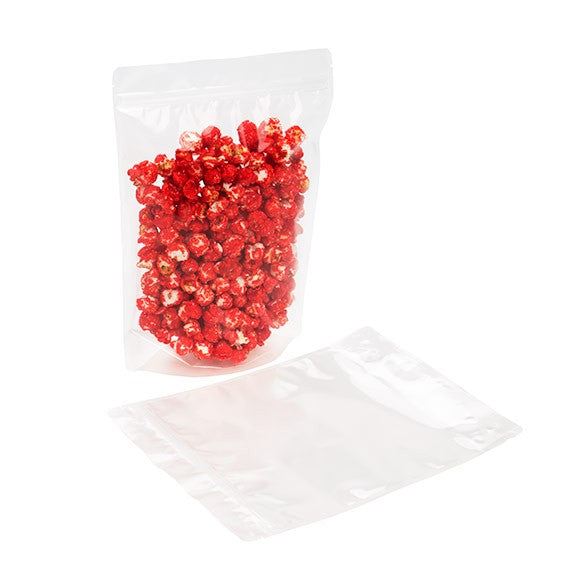 Stå upp påsar Transparent 21x8,9x29,2cm laminerade | 510 gram (100 st) [ZBGCC5]