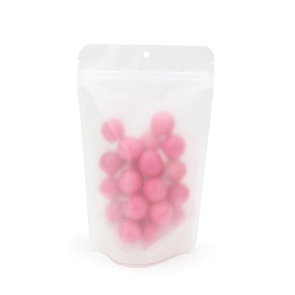 Stå upp påsar Matt Frosted 13x7.9x20.6cm med hängande hål (100 st) [ZBGF3H]