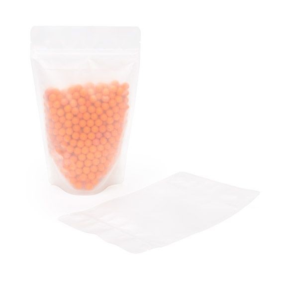 Stå upp påsar Matt Frosted 14,9x8,9x23,2cm | 312 gram (100 st) [ZBGF7]