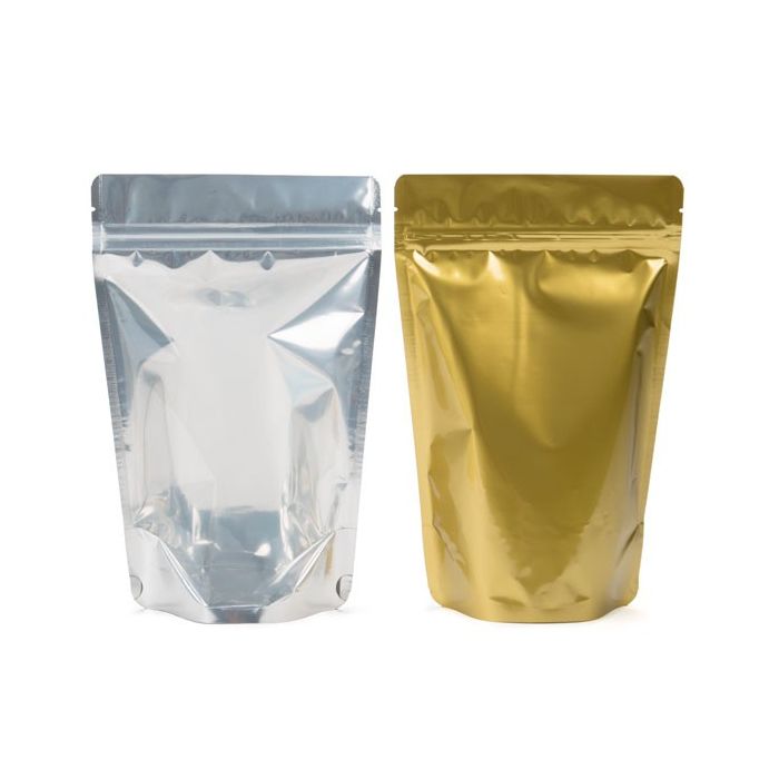 Stå upp påsar Transparent/Guld 15x9x23,2cm | 312 gram (100 st) [ZBGG7]