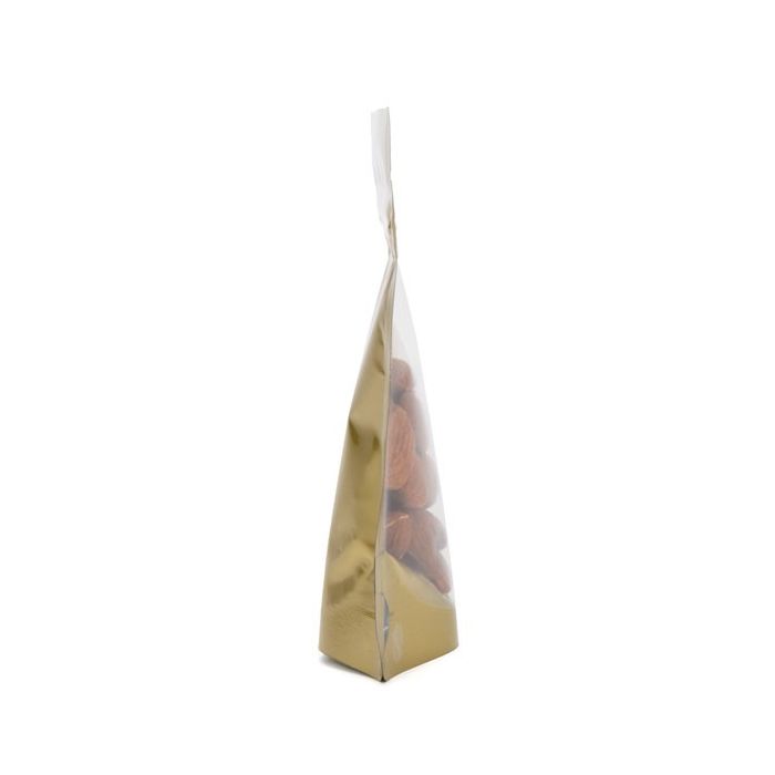 Stå upp påsar Transparent/Guld 12x7,5x18,5cm | 114 gram (100 st) [ZBGGC46]