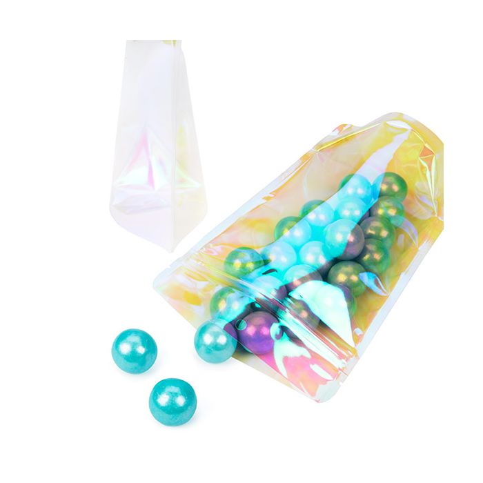 Stå upp påsar Holografisk 13x7,9x20,6 cm (25 st) [ZBGI3]