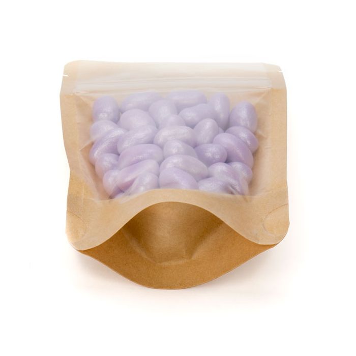 Stå upp påsar Transparent/Kraft 8x5x13cm | 28 gram (100 st) [ZBGKC1]