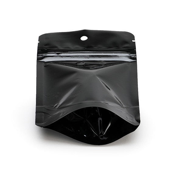 Stå upp påsar Svart 8x5x13cm | 28 gram (100 st) [ZBGM1B]