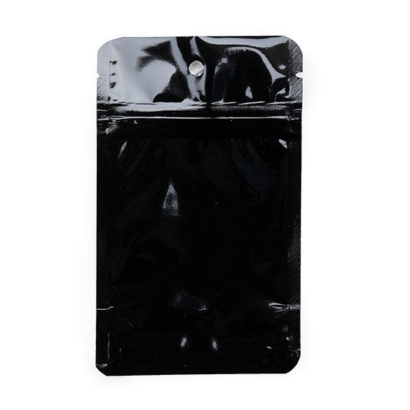 Stå upp påsar Svart 8x5x13cm | 28 gram (100 st) [ZBGM1B]