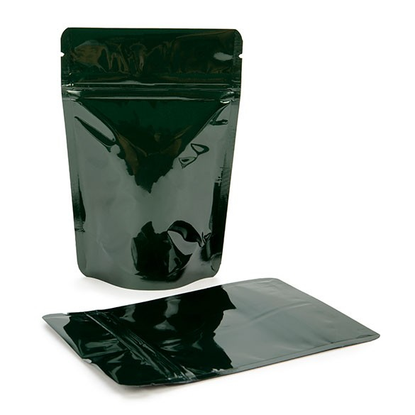 Stå upp påsar Grön 10x6x15cm | 57 gram (100 st) [ZBGM2HG]