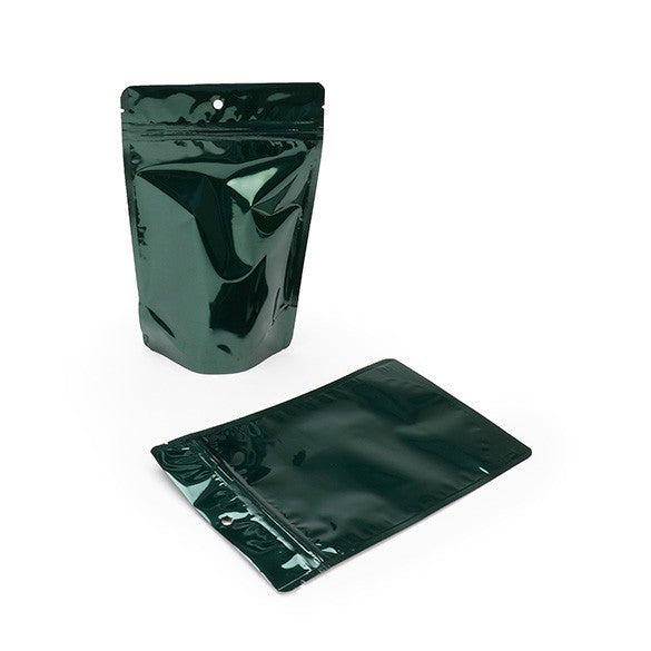 Stå upp påsar Grön 13x7x20,5cm | 113 gram (100 st) [ZBGM3HG]