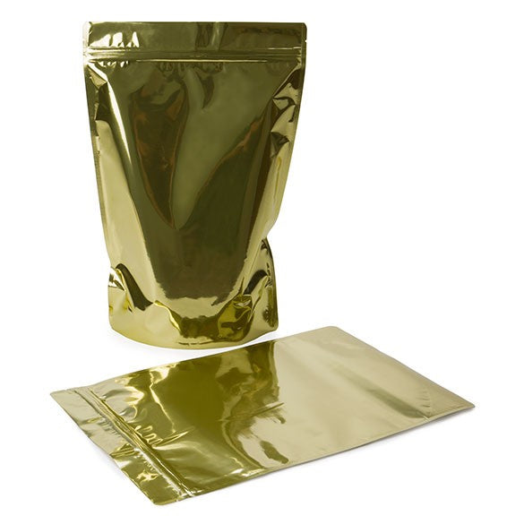 Stå upp påsar Guld 22,9x12,1x34,3cm | 907 gram (100 st) [ZBGM6SG]