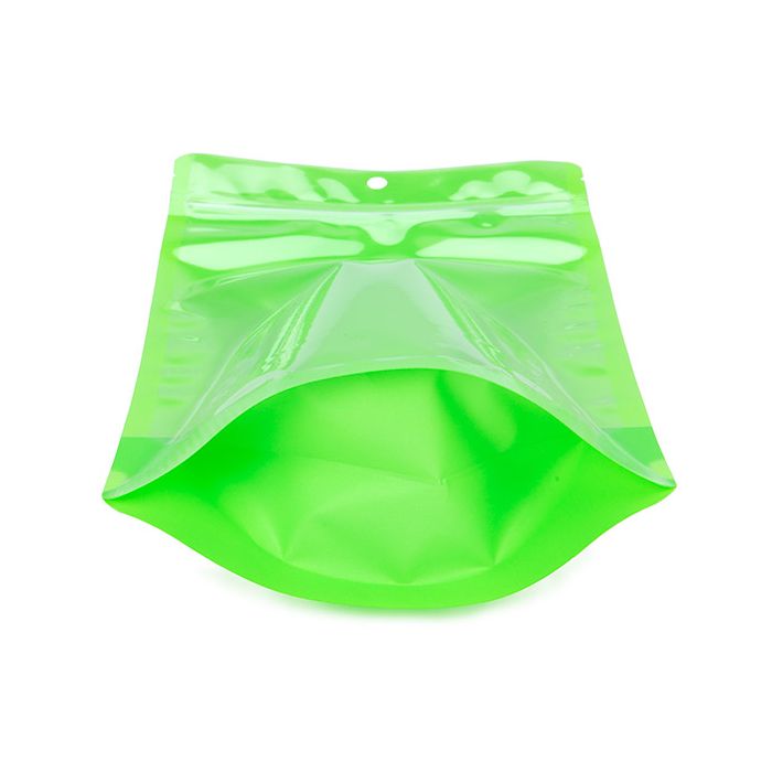 Stå upp påsar Transparent/Neon Green 17,2x8,9x28,6 cm (100 st) [ZBGN4GR]