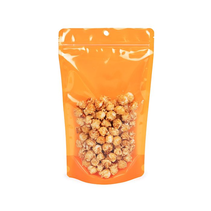 Stand Up Pouches Transparent/Neon Orange 17,2x8,9x28,6 cm