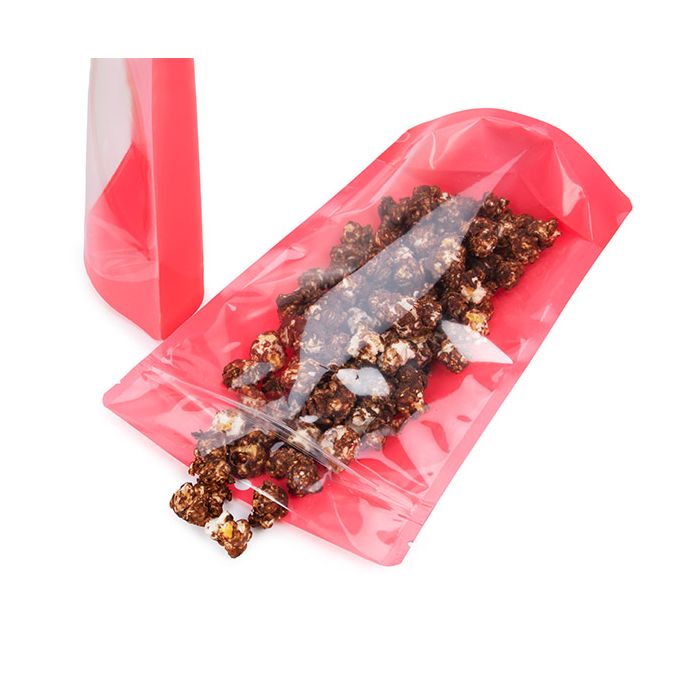 Stå upp påsar Transparent/Neon Watermelon 17,2x8,9x28,6 cm (100 st) [ZBGN4W]