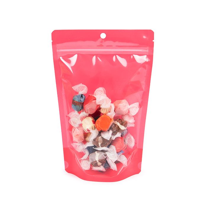 Stand Up Pouches Transparent/Neon Watermelon 14,9x8,9x23,2 cm