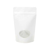 Stand Up Pouches Kraft White with oval Window 17x9x28.5cm