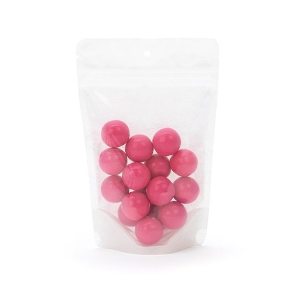 Stå upp påsar Rispapper Transparent/Vit 11.9x7.6x18.4cm | 114 gram med hängande hål (100 st) [ZBGR46WCH]